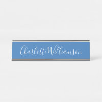 Personalisierter Name Blue Script Elegant Beruflic