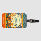 Personalisierter Name Blumenkoffer Individuelle Na Gepäckanhänger (Vorderseite (Horizontal))