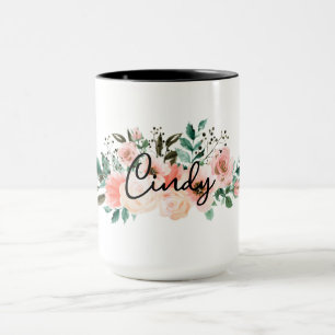 Personalisierter Name Blumenzwiebeln Tasse für Mäd