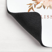 Personalisierter Name Blush Fall Blumenfarben Mousepad (Ecke)