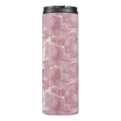 Personalisierter Name Blush Pink Pferd als angesch Thermosbecher (Rückseite)