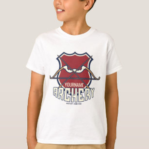 Personalisierter NAME Bogensport Reflexbogen Pfeil T-Shirt