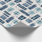 Personalisierter Name Boho präsentiert Muster Weih Geschenkpapier (Ecke)