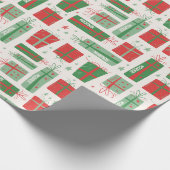 Personalisierter Name Boho präsentiert Muster Weih Geschenkpapier (Ecke)