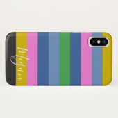 Personalisierter Name Boho Stripe Case-Mate iPhone Hülle (Rückseite (Horizontal))