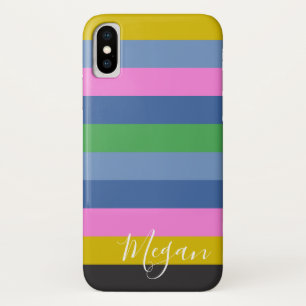 Personalisierter Name Boho Stripe Case-Mate iPhone Hülle