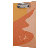 Personalisierter Name Boho Südwestmoderne Landscha Klemmbrett (Links)