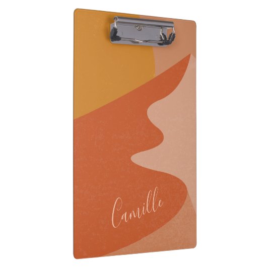 Personalisierter Name Boho Südwestmoderne Landscha Klemmbrett (Rechts)