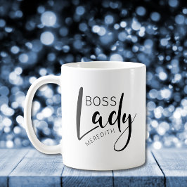 Personalisierter Name: Boss Lady Logo Coffee Tasse