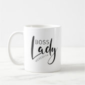 Personalisierter Name: Boss Lady Logo Coffee Tasse (Links)