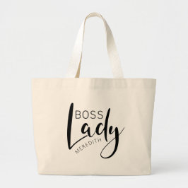 Personalisierter Name Boss Lady Logo Jumbo Stoffbeutel