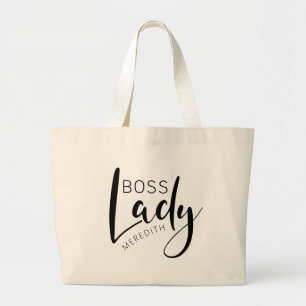 Personalisierter Name Boss Lady Logo Jumbo Stoffbeutel