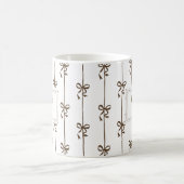 Personalisierter Name Bow Stripe Becher Geschenk f Kaffeetasse (Mittel)
