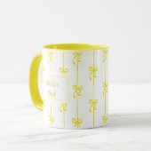 Personalisierter Name Bow Stripe Becher Geschenk f Tasse (Vorderseite Links)