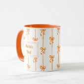 Personalisierter Name Bow Stripe Becher Geschenk f Tasse (Vorderseite Links)