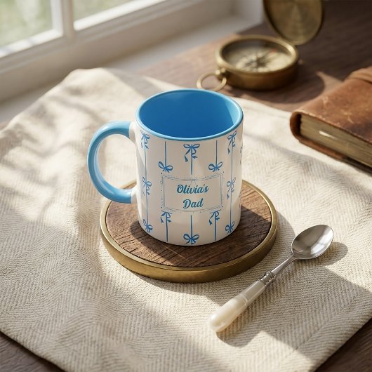 Personalisierter Name Bow Stripe Becher Geschenk f Tasse