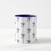Personalisierter Name Bow Stripe Becher Geschenk f Tasse (Zentrum)