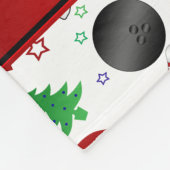 Personalisierter Name - Bowling-Weihnachtsmuster Fleecedecke (Ecke)