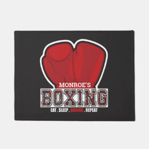 Personalisierter NAME Boxer Boxing Glove Prize Fig Fußmatte