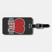 Personalisierter NAME Boxer Boxing Glove Prize Fig Gepäckanhänger (Vorderseite horizontal)