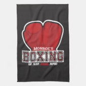 Personalisierter NAME Boxer Boxing Glove Prize Fig Geschirrtuch (Vertikal)