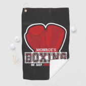 Personalisierter NAME Boxer Boxing Glove Prize Fig Golfhandtuch (Insitu)