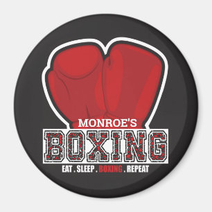 Personalisierter NAME Boxer Boxing Glove Prize Fig Magnet