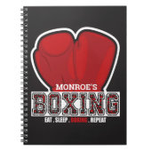 Personalisierter NAME Boxer Boxing Glove Prize Fig Notizblock (Vorderseite)