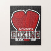 Personalisierter NAME Boxer Boxing Glove Prize Fig Puzzle (Vertikal)