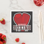 Personalisierter NAME Boxer Boxing Glove Prize Fig Serviette (Beispiel)