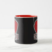Personalisierter NAME Boxer Boxing Glove Prize Fig Zweifarbige Tasse (Mittel)