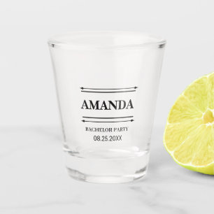 PERSONALISIERTER NAME BRAUTJUNGFRAU JUNGGESELLENAB SCHNAPSGLAS