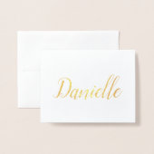 Personalisierter Name | Bridesmaid | Danielle Folienkarte (Vorderseite mit Umschlag)