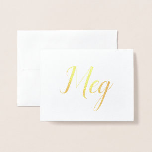 Personalisierter Name   Bridesmaid   Meg Folienkarte