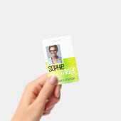Personalisierter Name Bright Green Watercolor Stil Ausweis (Handheld)
