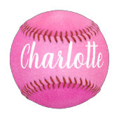 Personalisierter Name Bright Pink Team Coach Gesch Baseball (Rückseite)