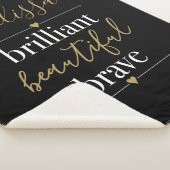 Personalisierter Name Brilliant Beautiful Brave Sherpadecke (3/4)