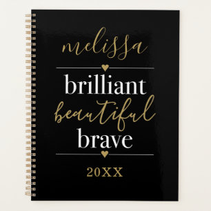 Personalisierter Name Brilliant Schöne Brave 2023 Planer