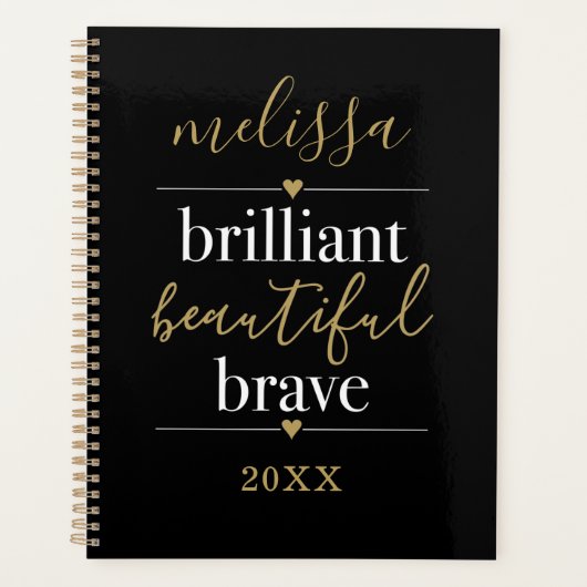 Personalisierter Name Brilliant Schöne Brave 2023 Planer (Vorderseite)