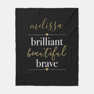 Personalisierter Name Brilliante Schöne Brave Fleecedecke