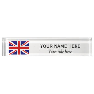 Personalisierter Name: Britische Flagge Namensplakette