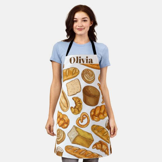 Personalisierter Name Brot und Konditorei Schürze (Getragen)