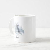 Personalisierter Name Buchstabe Anfangsbuchstabe A Kaffeetasse (Vorderseite Links)