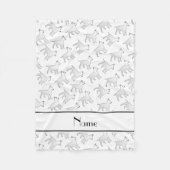 Personalisierter Name: Bull Terrier hunde Fleecedecke (Vorderseite)