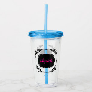 Personalisierter Name Bunco Player Elegant Acryltrinkbecher