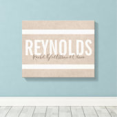 Personalisierter Name Burlap Leinwand (Insitu (Holzboden))