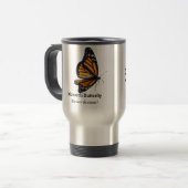 Personalisierter Name Butterfly Print Travel Mug Reisebecher (Vorderseite Links)