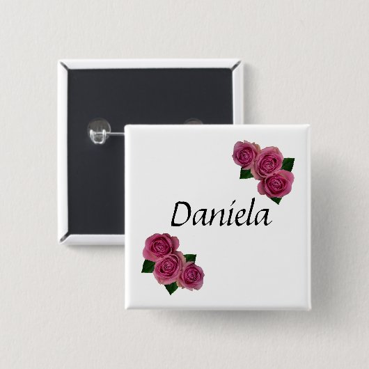 personalisierter Name BUTTON Anstecker Button (Vorne & Hinten)