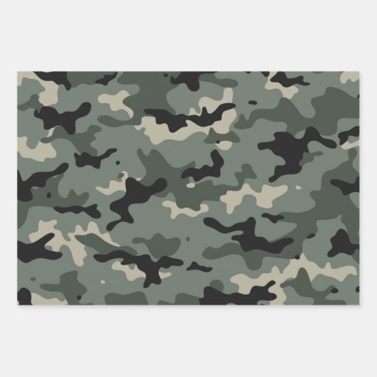 Personalisierter Name Camouflage Geschenkpapier Set (Vorderseite 3)