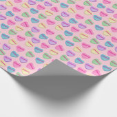 Personalisierter Name Candy Conversation Heart - R Geschenkpapier (Ecke)